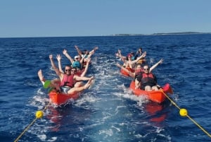 Pula: Aventura en el mar: barco, kayak, snorkel y saltos desde acantilados