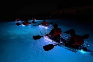 Pola: Tour serale e notturno in kayak trasparente illuminato