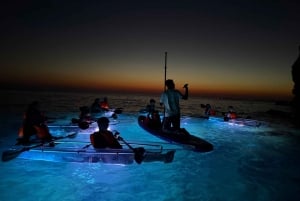 Pola: Tour serale e notturno in kayak trasparente illuminato