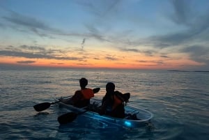 Pola: Tour serale e notturno in kayak trasparente illuminato