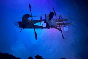 Pola: Tour serale e notturno in kayak trasparente illuminato