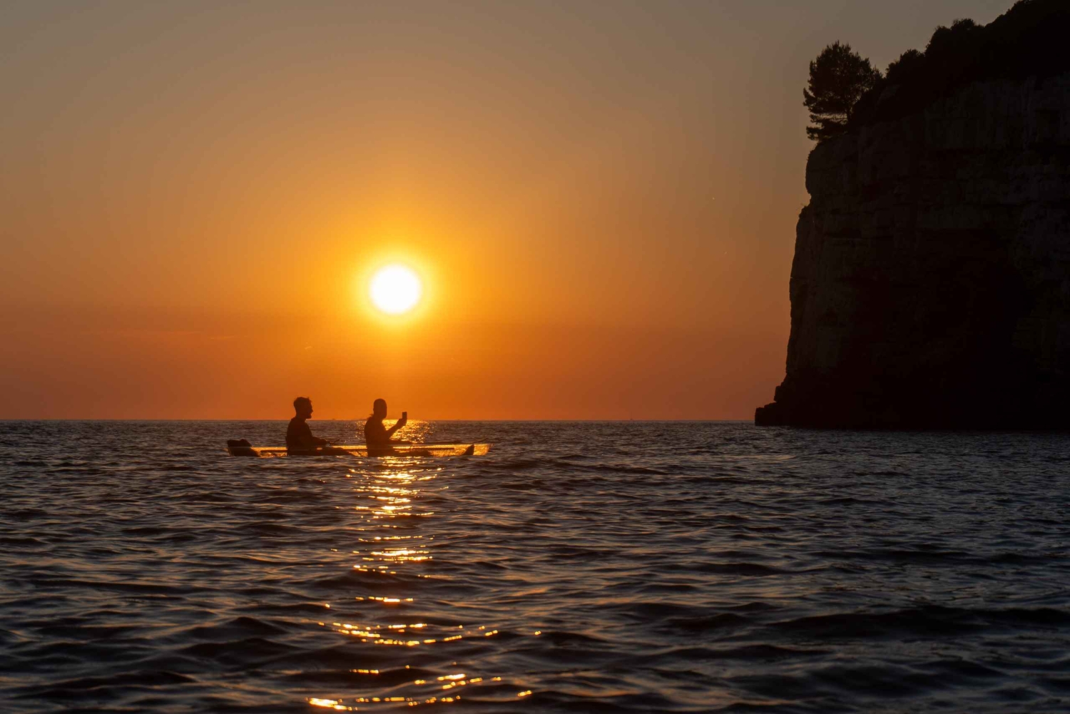 Pula:Sunset Tour By Clear Kayak,Cave,Swim & Cliff Jumping