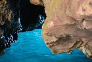 Punat-Krk, cruzeiro e mergulho na Praia Dourada e na Caverna Azul.