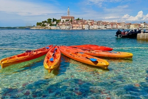 Rovinj: BUBA KAYAK TOURS: snorkelen, springen, gratis drankjes en foto's