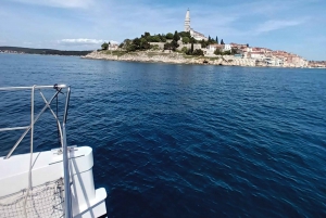 Rovinj: Zachód słońca i wycieczki grupowe z delfinami katamaranem