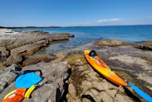 Excursion en kayak et plongée en apnée dans les îles désertes du Cap d'Or de Rovinj