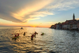 Sport acquatici Rovigno - Tour in kayak, snorkeling, drink gratuito e foto