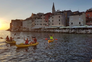 Sport acquatici Rovigno - Tour in kayak, snorkeling, drink gratuito e foto