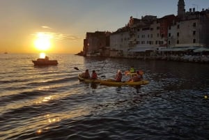 Sport acquatici Rovigno - Tour in kayak, snorkeling, drink gratuito e foto