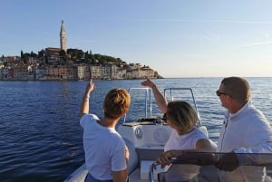 Rovinj: Speedboat-Tour bei Sonnenuntergang mit Delphinbeobachtung