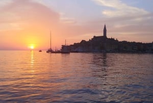 Rovinj: Speedboat-Tour bei Sonnenuntergang mit Delphinbeobachtung