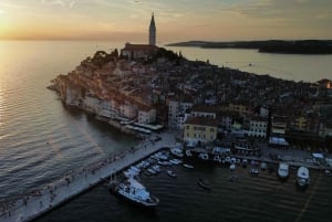 Rovinj: Speedboat-Tour bei Sonnenuntergang mit Delphinbeobachtung