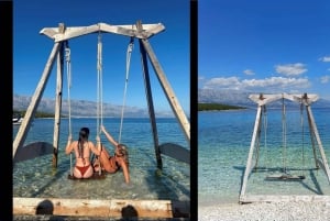 Makarska: Tour al tramonto in motoscafo verso la baia nascosta dell'isola di Brač
