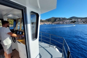 Split: Blue cave & 5 Islands Catamaran Speedboat Cruise