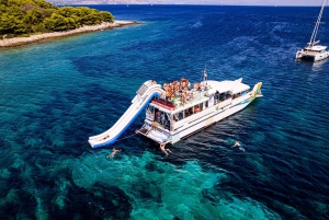 Spalato: Laguna Blu, 3 isole, grande scivolo, pranzo mediterraneo