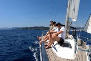 Split: Half Day Sailing Tour with Swim Stop, Snacks and Wine