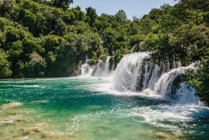 Split: Krka Waterfalls Trip with Boat Cruise and Swimming