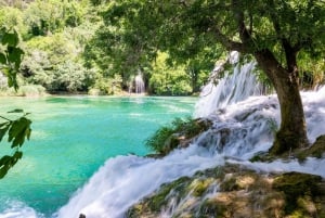 Split: Krka Waterfalls Guided Day Trip with Swim & Boat Tour