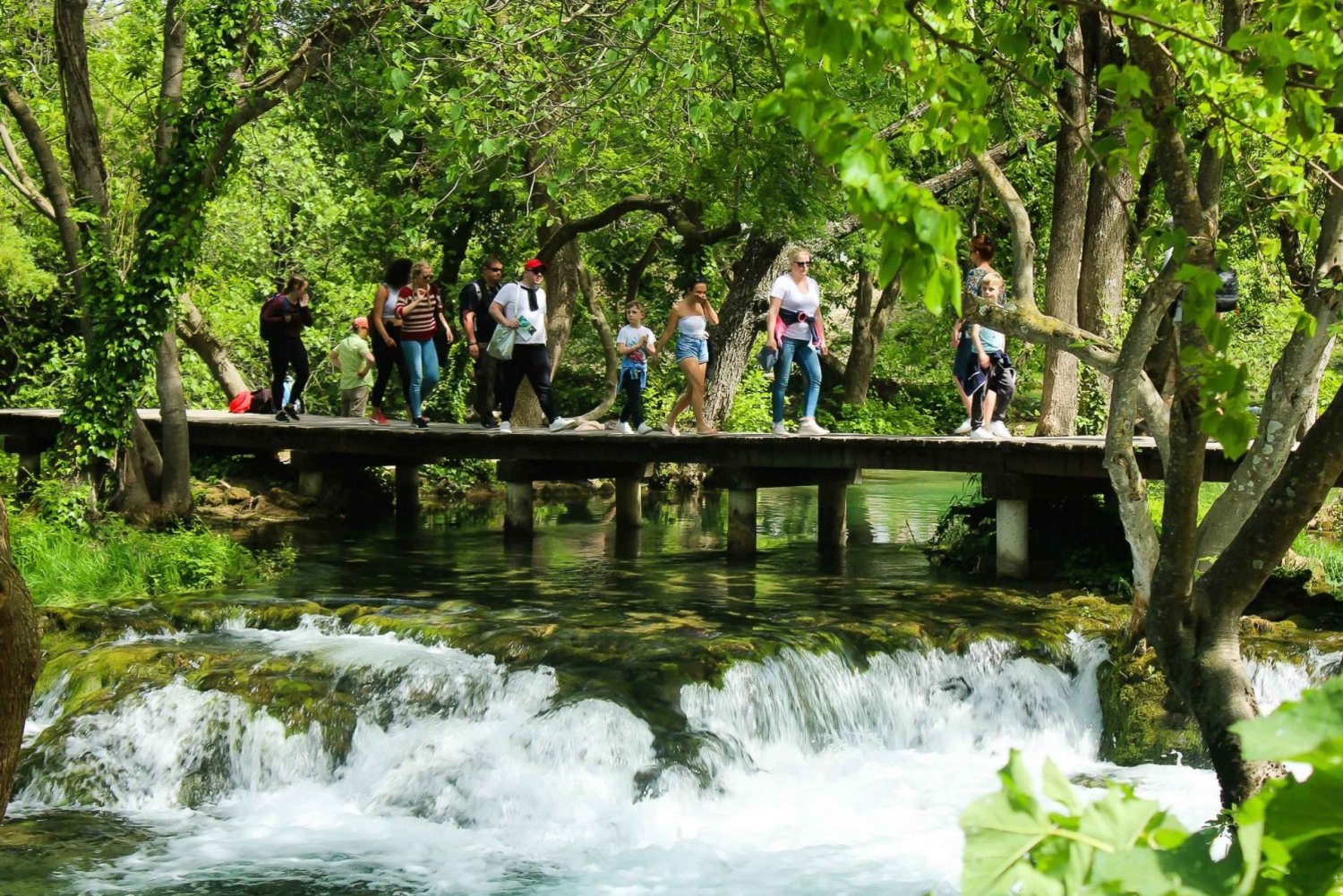 Split: Krka-watervallen met boottocht, wijn en olijfolie