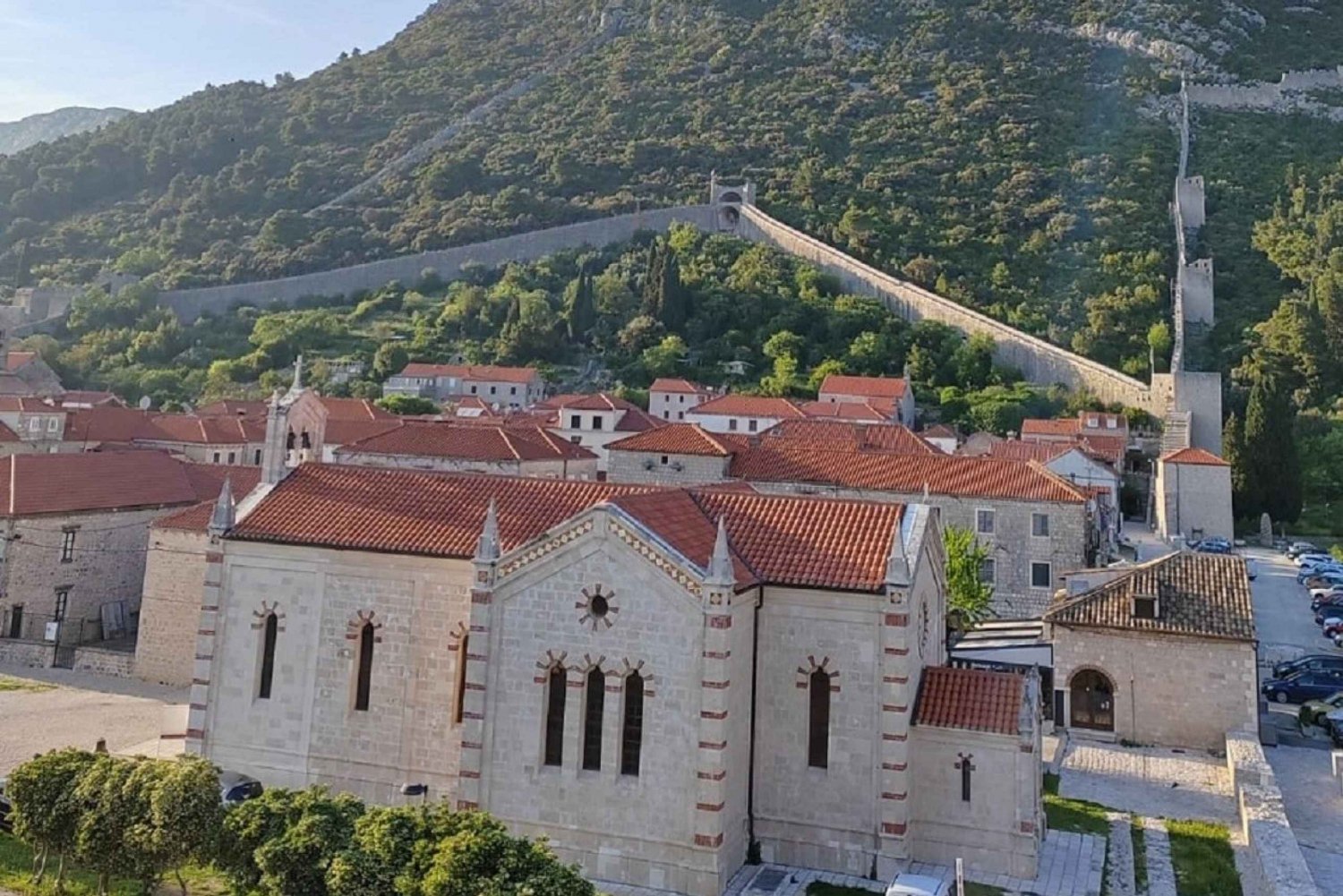 Ston private walking tour with the walls and saltworks visit