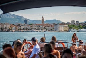 Crociera al tramonto con musica e vista sulla Riviera di Spalato