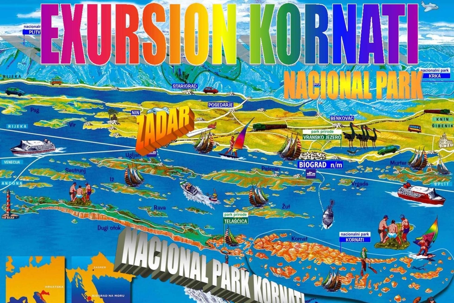 TOUR A SORPRESA KORNATI & TELASCICA Tour in barca (po Polsku)