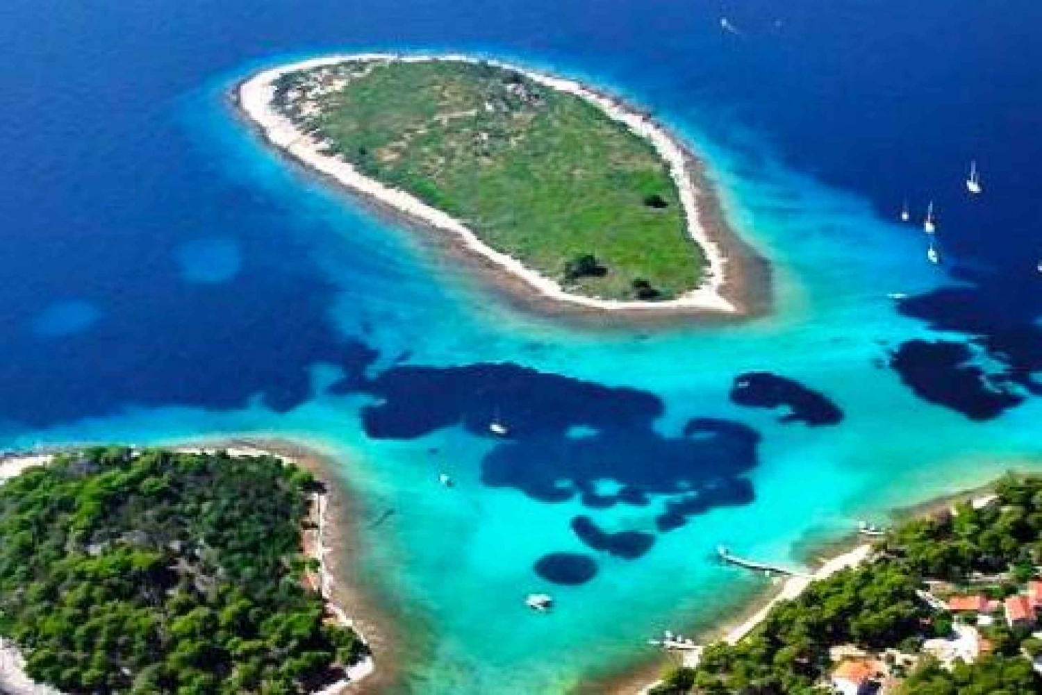 Trogir y Split: tour privado laguna Azul y 3 islas de Šolta