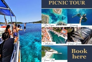 Trogir: Blue Lagoon 3 Islands Tour with Lunch & Drinks