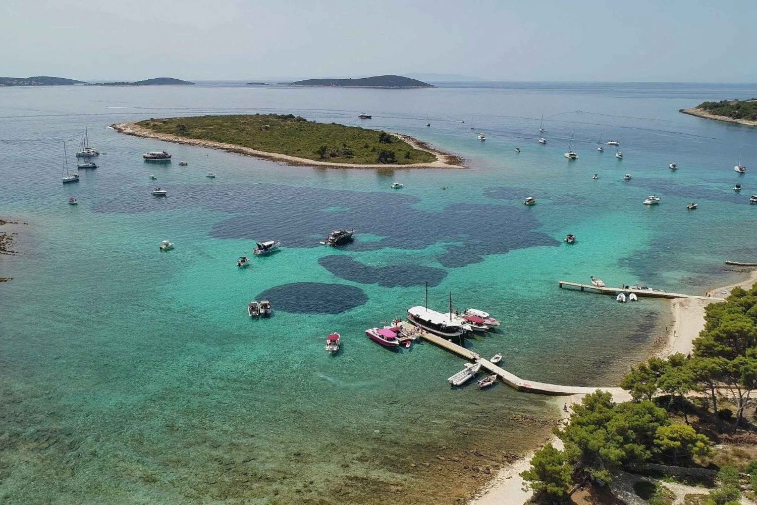 Trogir: Błękitna Laguna i wycieczka łodzią motorową na 3 wyspy