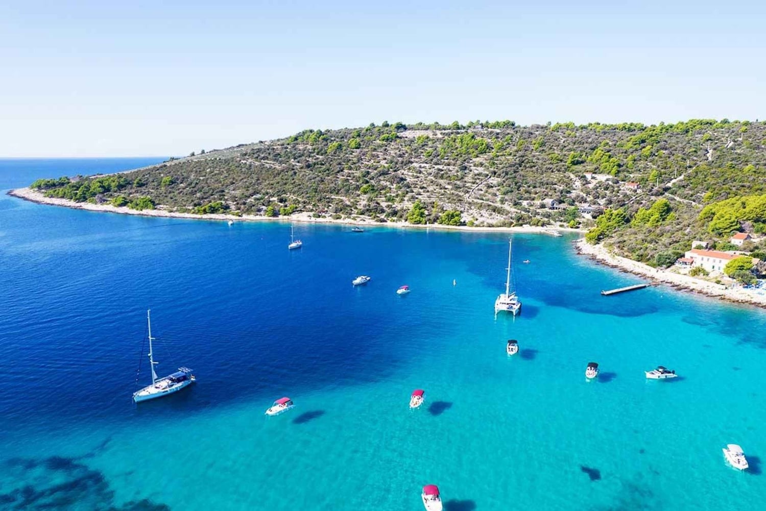 Trogir: Bådtur til Den Blå Lagune, Maslinica og Solinska-bugten