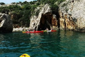 Water activity, kayak tours with a guide, cliff jumping