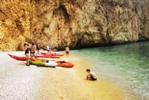 Water activity, kayak tours with a guide, cliff jumping