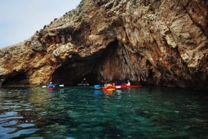Water activity, kayak tours with a guide, cliff jumping
