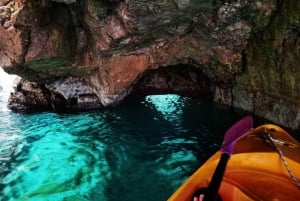 Water activity, kayak tours with a guide, cliff jumping
