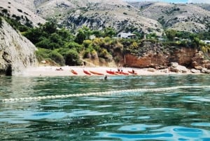 Water activity, kayak tours with a guide, cliff jumping