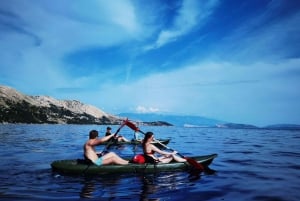 Water activity, kayak tours with a guide, cliff jumping