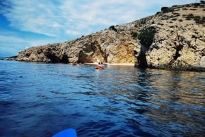 Water activity, kayak tours with a guide, cliff jumping