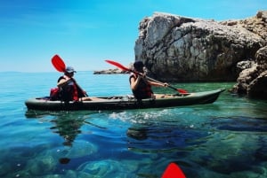 Water activity, kayak tours with a guide, cliff jumping