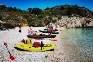 Water activity, kayak tours with a guide, cliff jumping