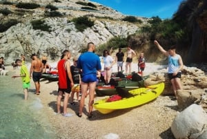 Water activity, kayak tours with a guide, cliff jumping