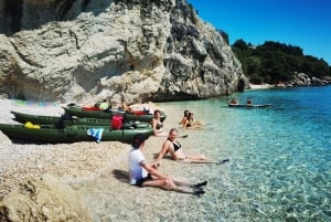 Water activity, kayak tours with a guide, cliff jumping