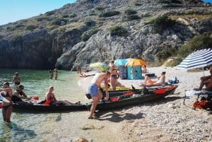 Water activity, kayak tours with a guide, cliff jumping