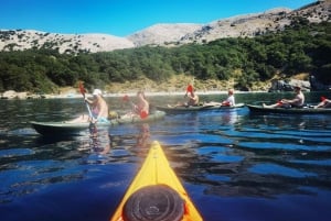 Water activity, kayak tours with a guide, cliff jumping
