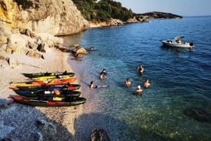Water activity, kayak tours with a guide, cliff jumping