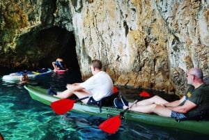 Water activity, kayak tours with a guide, cliff jumping