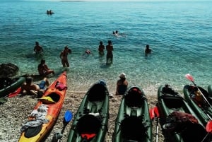 Water activity, kayak tours with a guide, cliff jumping