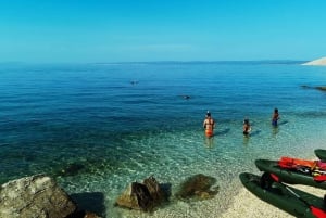 Water activity, kayak tours with a guide, cliff jumping