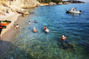 Water activity, kayak tours with a guide, cliff jumping