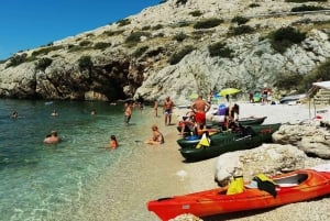 Water activity, kayak tours with a guide, cliff jumping
