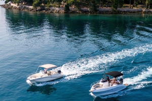 Zara: tour in motoscafo di 3 isole e nuotata nella baia blu con bevande